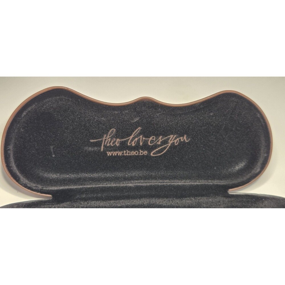 Theo Eyewear Case Only Sunglasses Eyeglasses Hard Clamshell  Brown